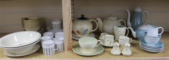 A collection of early Susie Cooper England part tea sets, together with other teawares for Grays